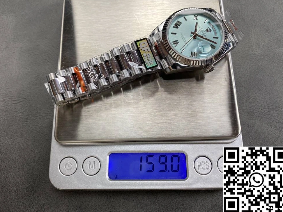 Day M128236-0018 v5 Tungsten Factory QF Date Steel White Dial 36mm Rolex 0217